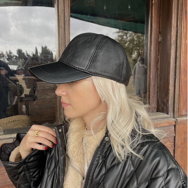 Leather Baseball Cap Etsy