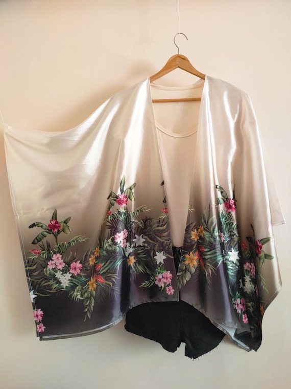 Lange Boho Kimono Strickjacke Boho Kimono Jacke Strand Cover Up