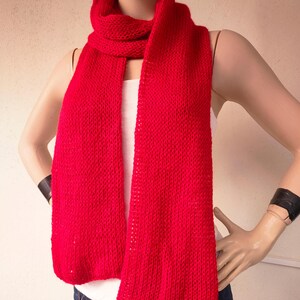 Scarf Wool Angora Soft Red scarf long two-layer, Gift, Christmas gift
