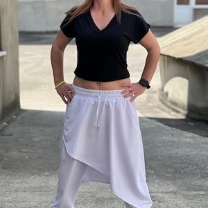 Designer Woman&#39;s Pants, Harem Pants Loose Trousers Drop Crotch Pants, Harem Pants, Genie Pants, Loose Fit Pants Woman  Haremshose Herren