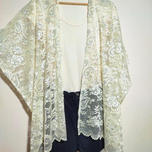 Lace Boho Kimono Cardigan Oversized Jacket Boho Kimono Jacket Beach cover Up Kimono Dress  Shrug kimono