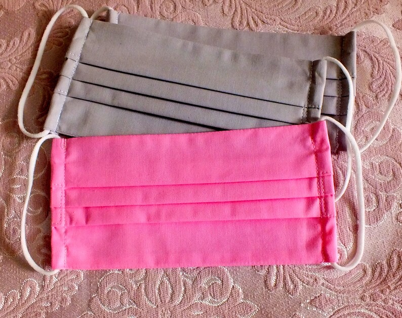 Set of 2 Cotton Masks Washable Face Mask Hypoallergenic Etsy