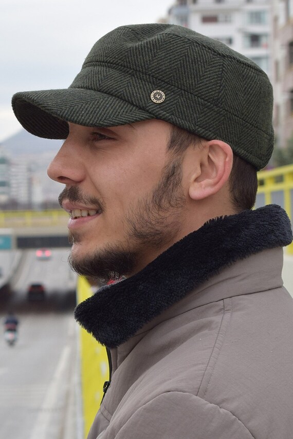Winter Castro Cap Fleece Lined Hat Army 