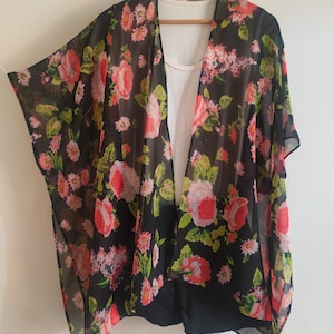 Boho Kimono Cardigan Oversized Jacket Boho Kimono Jacket Beach cover Up Kimono Dress  Shrug kimono Plus Size