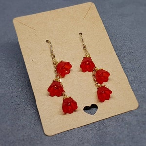 Simple red earrings clearance