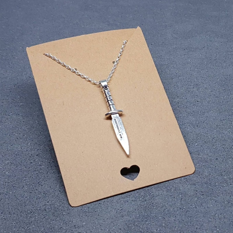 Dagger Escutcheon Necklace