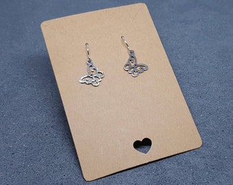 Butterfly Earrings, Hypoallergenic Ear Wires, Butterfly Gift, Silver Butterfly Earrings, Stainless Steel Butterfly Earrings