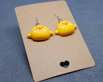 Chick Earrings, Hypoallergenic Ear Wires, Sterling Silver Ear Wires, Easter Gifts
