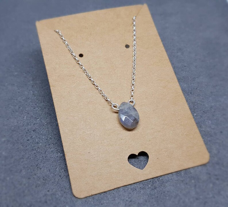 Labradorite Jewellery Silver Plated 925 Sterling Necklace Handmade Labradorite Gemstone Necklace Gemstone Jewellery