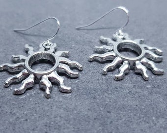 Sun Earrings, Hypoallergenic Ear Wires, Sterling Silver Ear Wires, Celestial Earrings