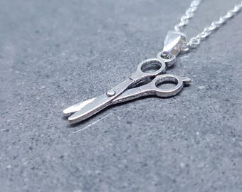 Scissor Choker, Sewers Necklace, Hairdressers Necklace, Gothic Jewellery, Silver plated, Sterling Silver
