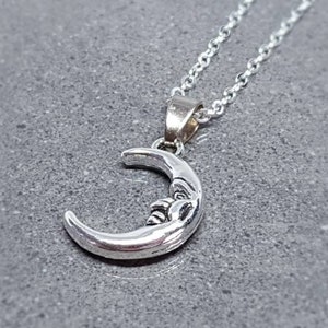 Moon Choker, Sterling Silver, Minamalistic Choker, Celestial Choker, Moon Necklace, Choice of Lengths, Silver Plated