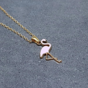 Pink Flamingo Necklace, Choice of Lengths available, Bird Necklace, Flamingo Jewellery