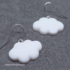 Cloud Earrings, Hypoallergenic Ear Wires, Sterling Silver Ear Wires