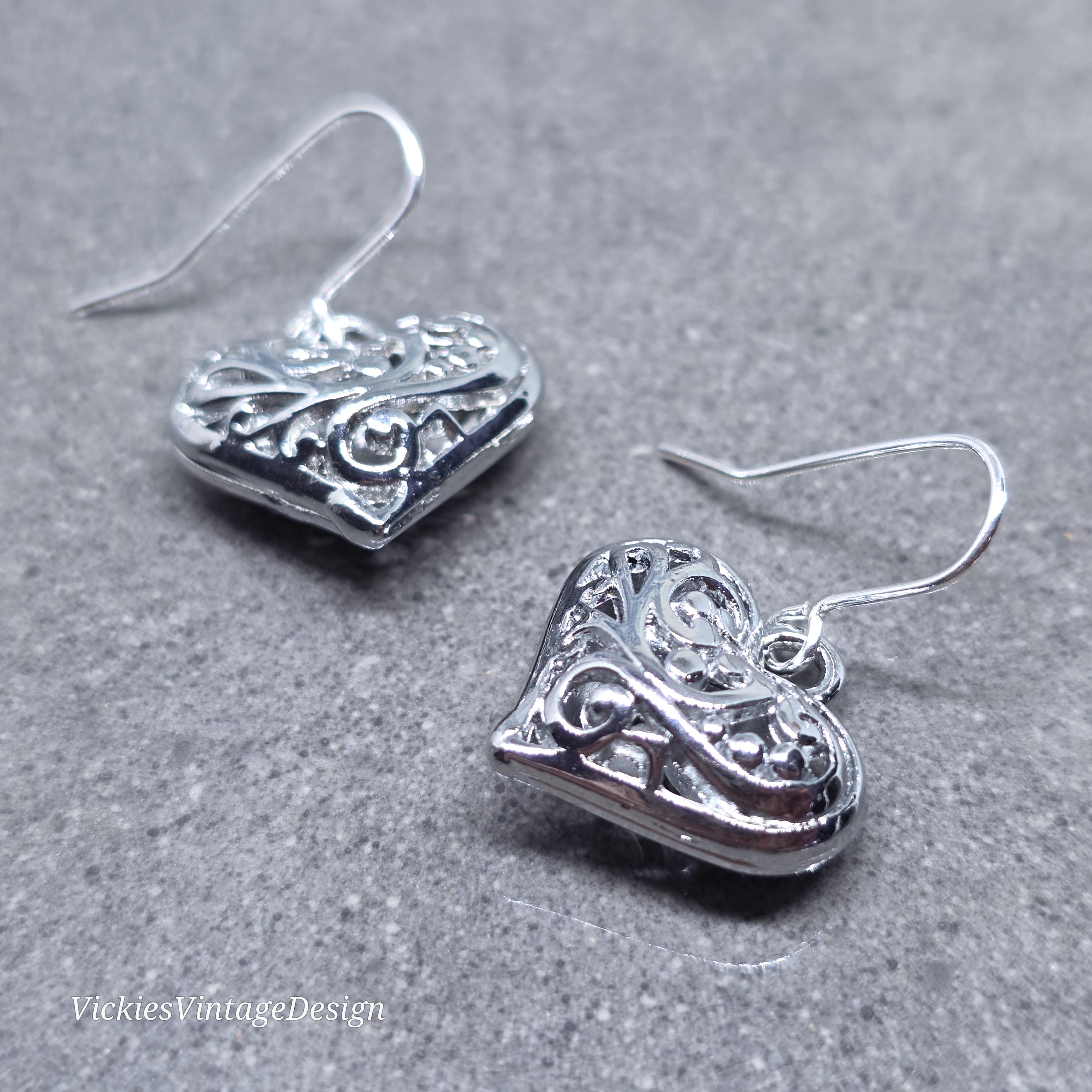 Orecchini A Cuore Filigrana In Silver Filled Per Donna