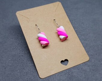 Flump Earrings, Hypoallergenic Ear Wires, Marshmallow Earrings, Flump Marshmallow Jewelry, Super Cute Earrings, Handmade Earrings