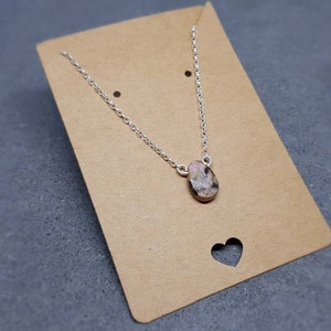 Handgemaakte rhodoniet-edelsteenketting, rhodonietsieraden, edelsteensieraden, verzilverd, 925 sterlingzilveren ketting