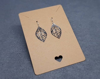 Leaf Earrings, Hypoallergenic Ear Wires, Silver Leaf Earrings, Tree Earrings, Leaf Earrings, Sterling Silver Ear Wires, Gift for her