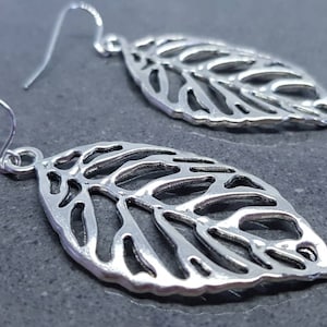 Leaf Earrings, Hypoallergenic Ear Wires, Silver Leaf Earrings, Tree Earrings, Leaf Earrings, Sterling Silver Ear Wires, Gift for her