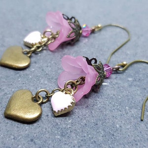 Flower Earrings, Hypoallergenic or Sterling Silver Ear Wires, PRIMERO Crystals® Earrings