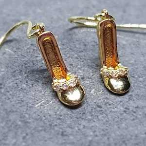Shoe Earrings, Hypoallergenic Ear Wires, Shoe Lover Earrings, High Heel Shoe Earrings, Stiletto Earrings, Gold Shoe Earrings