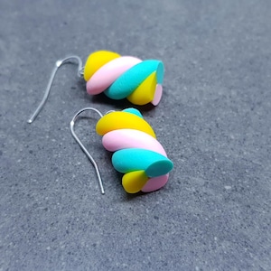 Flump Earrings, Hypoallergenic Ear Wires, Marshmallow Earrings, Flump Marshmallow Jewelry, Super Cute Earrings, Handmade Earrings