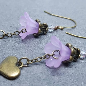Pendientes de flores, alambres para pendientes hipoalergénicos, alambres para pendientes de plata esterlina, cristales PRIMERO®
