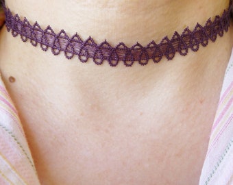 Black Lace Adjustable Tattoo Choker for Girls