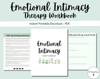 Emotional Intimacy Therapy Workbook: Couple, Exercises, Increase Closeness, Couples Therapy, Relationship Intimacy, Intimacy Building, PDF