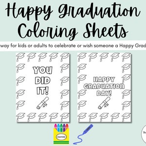 Happy Graduation Coloring Sheet: Celebrate Graduating, Congrats, Graduation Coloring Activity, Graduation Card, Therapeutic Coloring, PDF