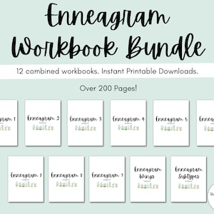 ENNEAGRAM BUNDLE:  Type 1, Type 2, Type 3, Type 4, Type 5, Type 6, Type 7, Type 8, & Type 9, Subtypes, Wings, Workbooks, PDF