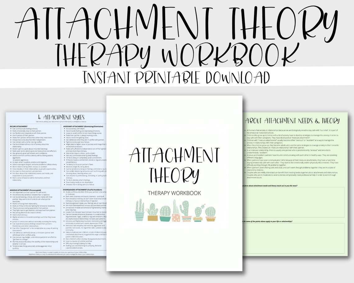Attachment Theory Therapy Workbook: Attachment Style Secure | Etsy ...