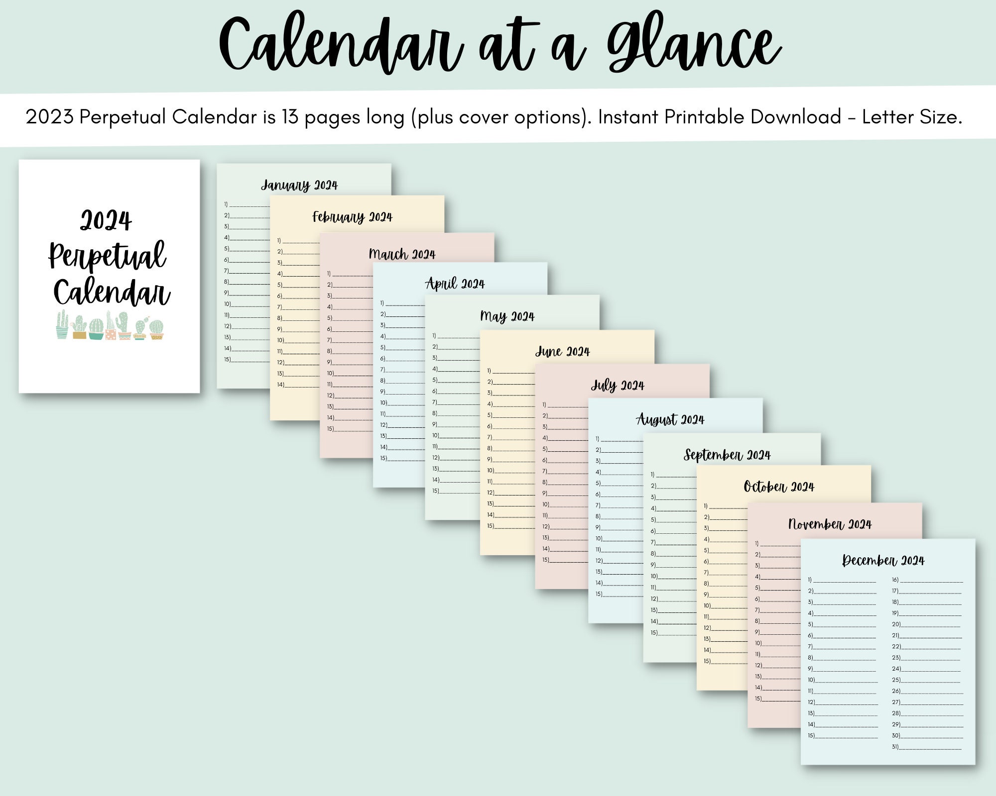 Buy Perpetual Calendar 2024 Printable - Il Fullxfull.4758098680 Tpdu 