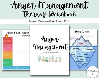 Anger Management Therapy Workbook: Anger Issues, Counseling Tactics, Coping Skills, Identify Underlying Causes, Worksheets, Mental Health
