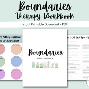 Boundaries Therapy Workbook: Self Help Workbook, Setting Healthy Boundaries, Enforcing Boundaries in Family & Relationships, Personal Growth
