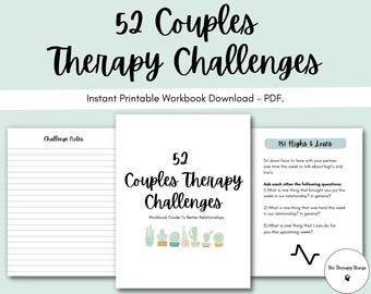 Him Her Therapy: Therapy Journal, Couple’s Journal, Digital Therapy, Digital Download Printable Worksheets, Marriage Journal, PDF Download