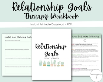 Relationship Goals Therapy Workbook: Gift, Counseling Binder, Discussion, Emotional Labor, Life skills, Home Management, Couples Therapy