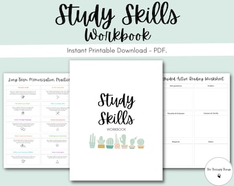 Study Skills Workbook: Study Skills, Study Resource, Active Reading, In Class Skills, Memory Techniques, School Counselor, Academic Advisor