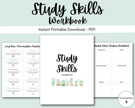 Study Skills Workbook: Study Skills, Study Resource, Active Reading, In Class Skills, Memory Techniques, School Counselor, Academic Advisor