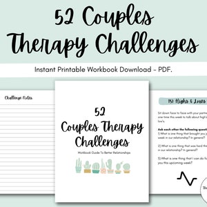 Therapy Cards Printables: Therapy Resource, Improve Relationship, Couples Time, Conflict Resolution, At Home Premarital Counseling, Breakup
