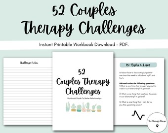 Therapy Cards Printables: Therapy Resource, Improve Relationship, Couples Time, Conflict Resolution, At Home Premarital Counseling, Breakup