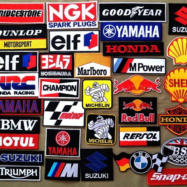 Random Lot 50 Pcs Shipping DHL eCommerce Wholesale Patchs Motorcle Biker Embroidered Iron On Patch Logo Car