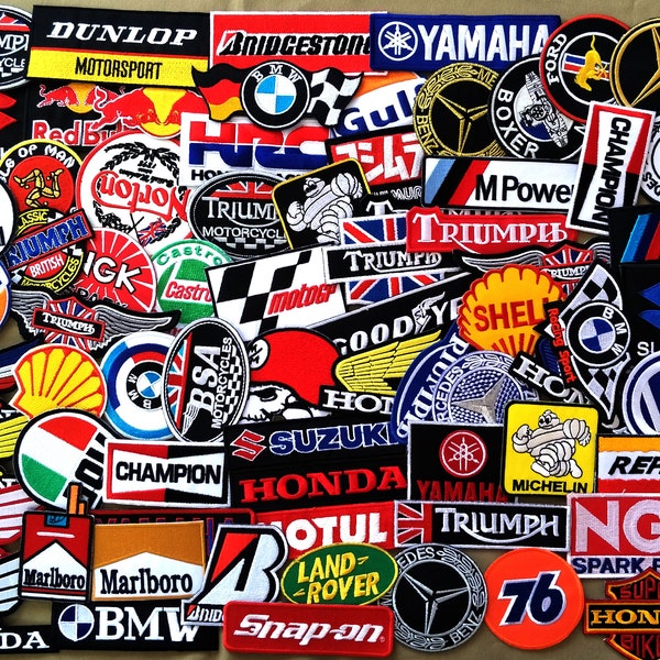 Gros Lot 20 Motorcle Biker Racing ATV brodé fer aléatoire sur Patch bricolage