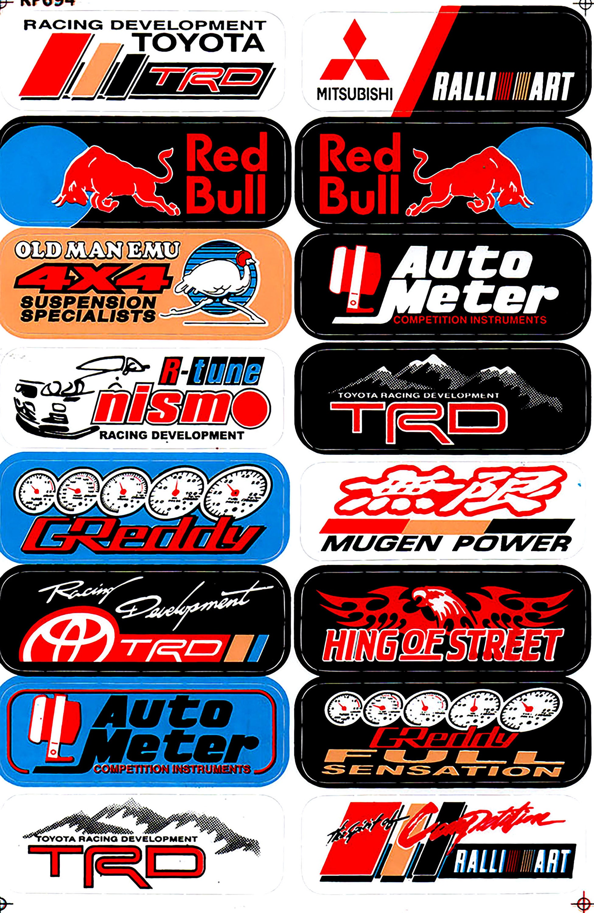 Stickers Vintage Sheets Decal Honda HRC Stickers Motorcycle Etsy