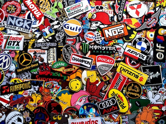 P.ANTIGURU Écusson Patch Badge Vintage Cafe Racer brodé Moto thermocollant Grande Format Taille
