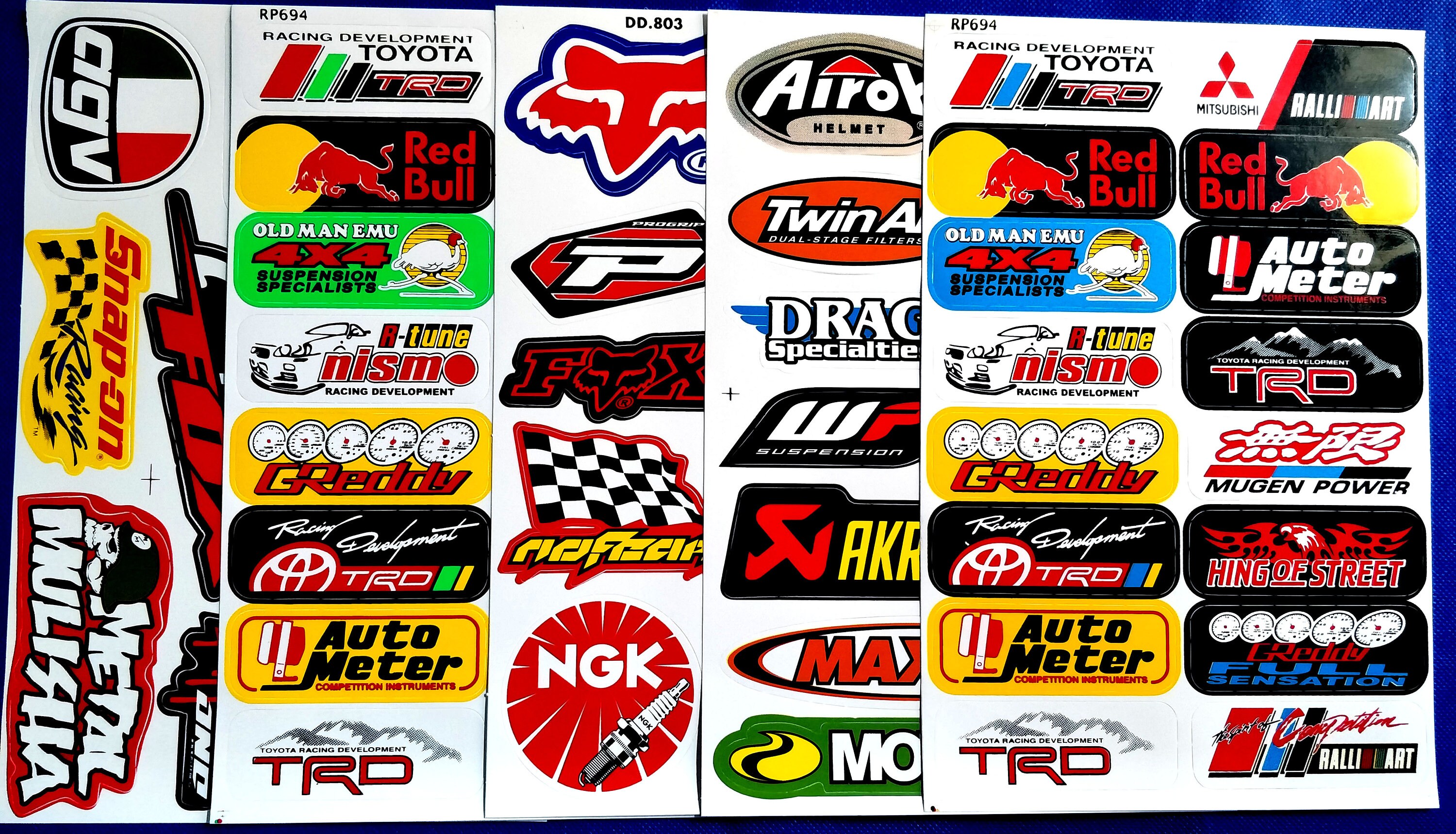 Stickers Sheet Team Sponsor Racing motorcycle decals decals | Etsy