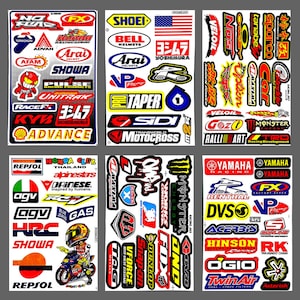 Motorcykelklistermärken: Motocross, ATV, bil, bikerhjälmdekaler