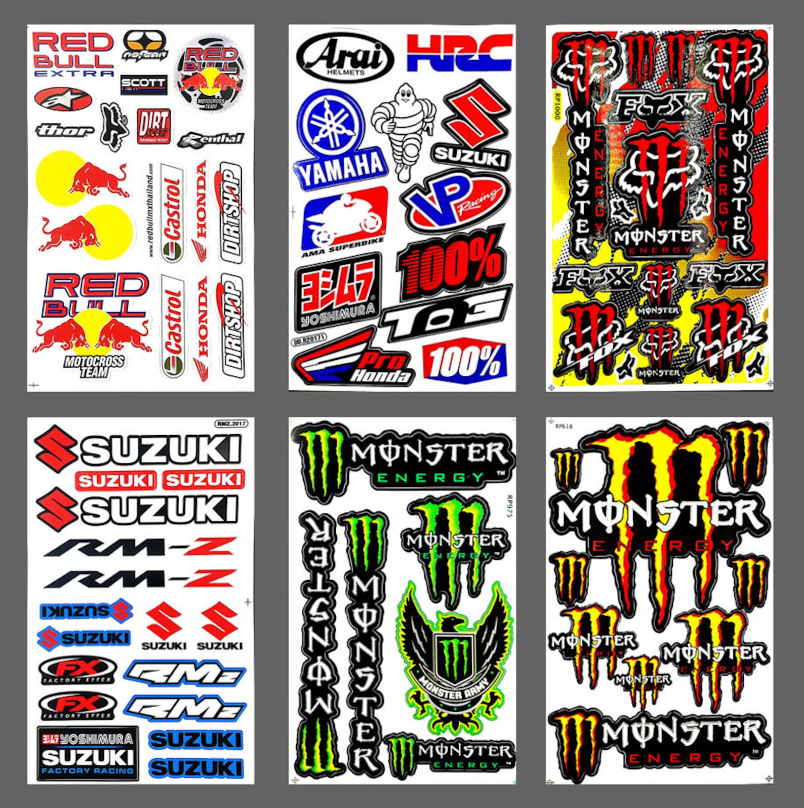 Stickers Sheet HRC Suzuki Stickers Decal Motorcycle Racing Etsy