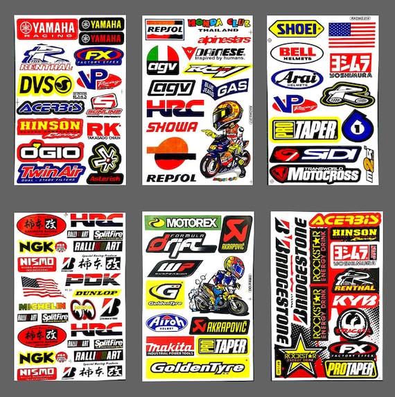 Lot De Stickers Moto/casque – Thème Racing – Marque Générique – Neuf