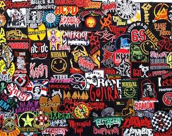 Random Band Patches Lot20 PC. Sew/Iron On, Music, Rock, Metal